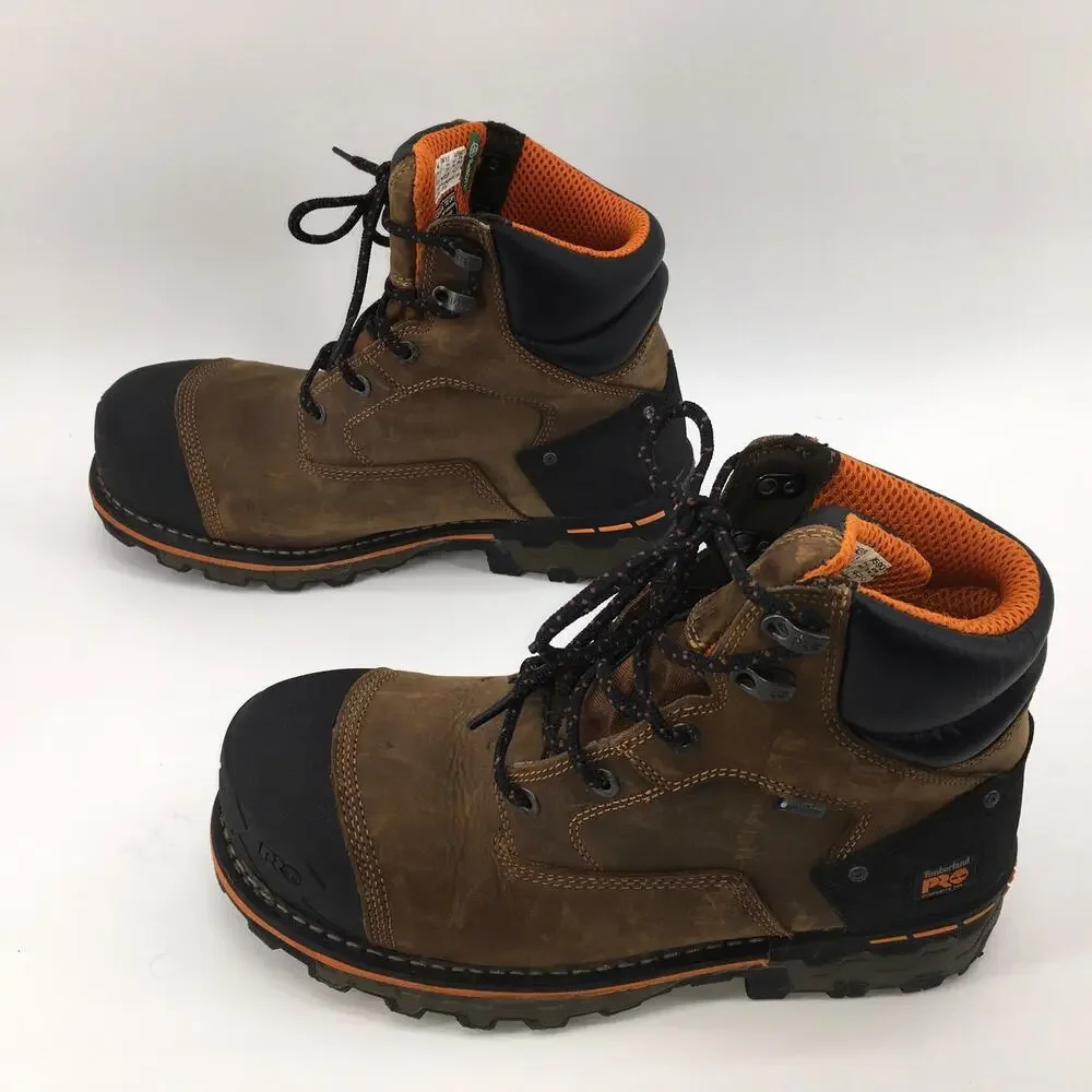 Timberland PRO Mens Boondock 6 in Composite Toe Waterproof Work Boot 11M Brown